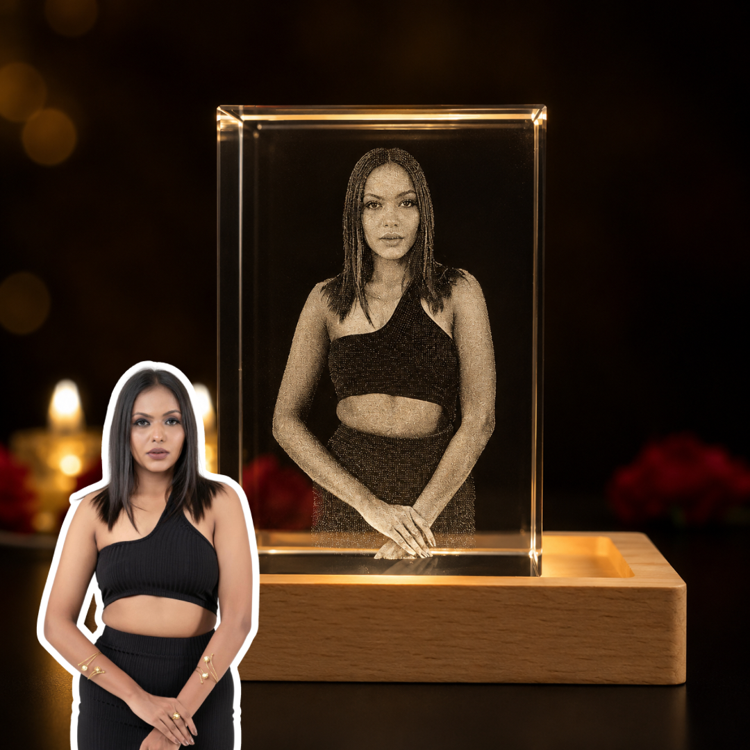 Personalised 3D Crystal with LED base