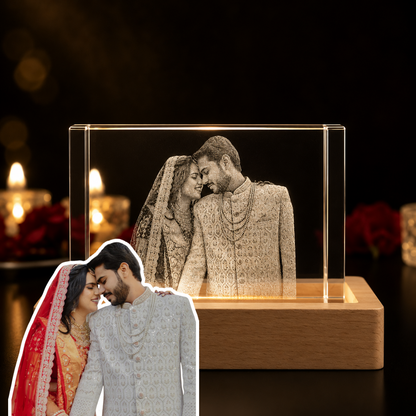 Personalised 3D Crystal with LED base